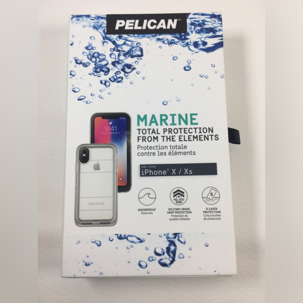 Pelican Marine Waterproof Case for iPhone X / Xs Clear Apple Phone Accessory